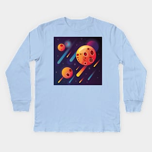 Space and Planets Kids Long Sleeve T-Shirt